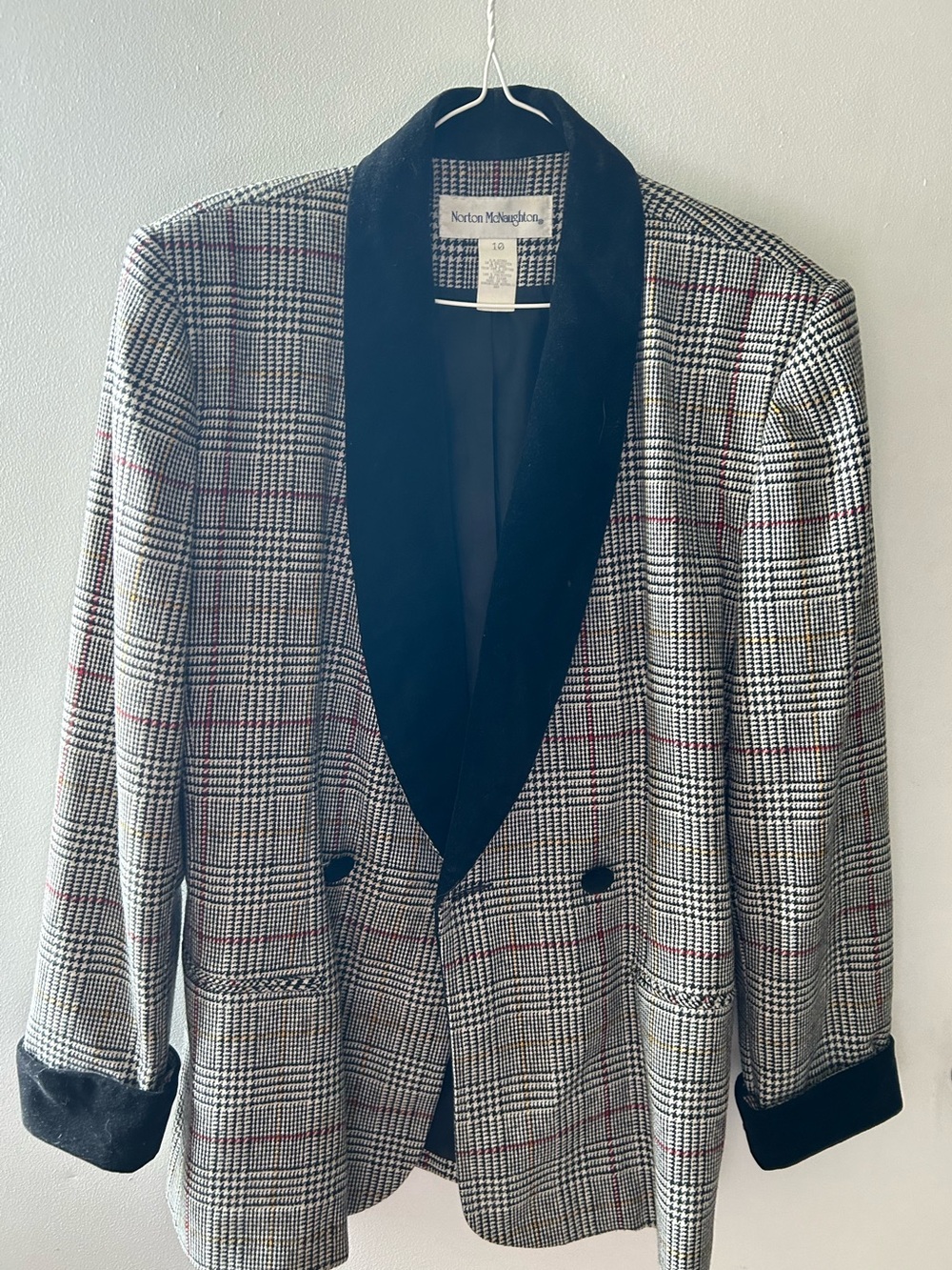 Ladies tweed and velvet Norton McNaughton jacket